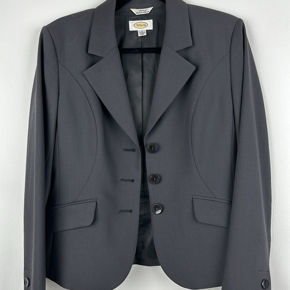 Talbots Modern Italian Wool Wide Leg Two Piece Pant Suit - Picture 7 of 13